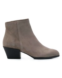 Bottines en cuir grises Hogan