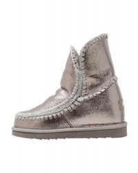 Bottines en cuir grises Mtng