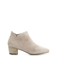 Bottines en cuir grises Pantanetti