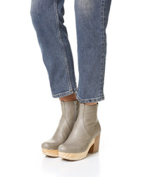 Bottines en cuir grises Coclico