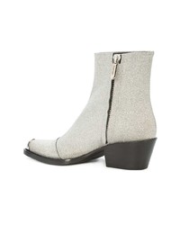 Bottines en cuir grises Calvin Klein 205W39nyc