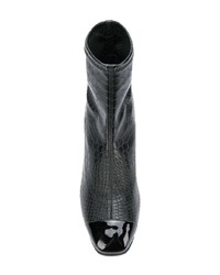 Bottines en cuir imprimées serpent noires Giuseppe Zanotti Design