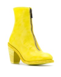 Bottines en cuir jaunes Guidi