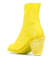 Bottines en cuir jaunes Guidi