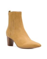 Bottines en cuir marron clair Sartore