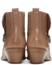 Bottines en cuir marron clair Sophia Webster