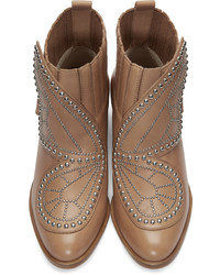 Bottines en cuir marron clair Sophia Webster