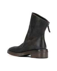 Bottines en cuir marron foncé Marsèll