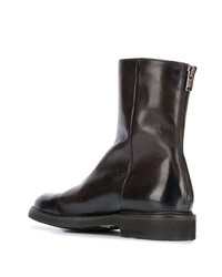 Bottines en cuir marron foncé Pantanetti