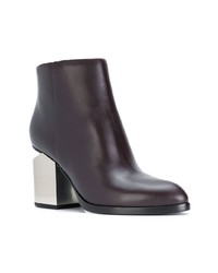 Bottines en cuir marron foncé Alexander Wang