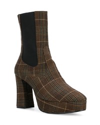 Bottines en cuir marron foncé Nicole Saldaña