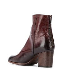 Bottines en cuir marron foncé Pantanetti