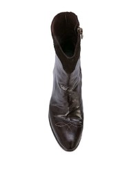 Bottines en cuir marron foncé Madison.Maison