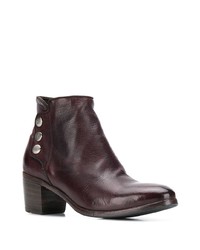 Bottines en cuir marron foncé Alberto Fasciani