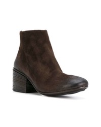 Bottines en cuir marron foncé Marsèll