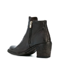 Bottines en cuir marron Officine Creative