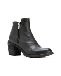 Bottines en cuir marron Officine Creative