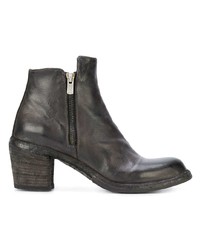 Bottines en cuir marron Officine Creative