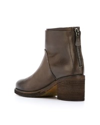 Bottines en cuir marron Del Carlo