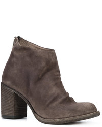 Bottines en cuir marron Officine Creative