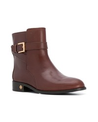 Bottines en cuir marron Tory Burch