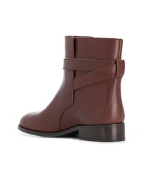 Bottines en cuir marron Tory Burch