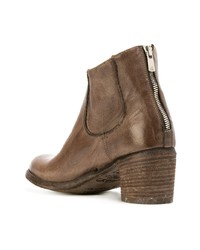 Bottines en cuir marron Officine Creative