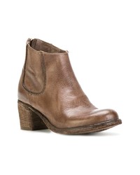 Bottines en cuir marron Officine Creative