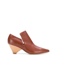 Bottines en cuir marron Christian Wijnants