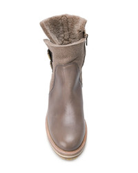 Bottines en cuir marron AGL