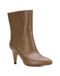 Bottines en cuir marron Isabel Marant