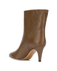 Bottines en cuir marron Isabel Marant