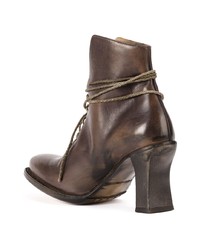 Bottines en cuir marron Cherevichkiotvichki