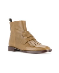 Bottines en cuir marron Clergerie