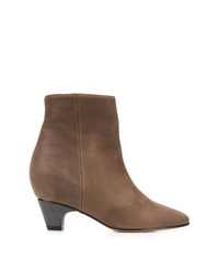 Bottines en cuir marron Marc Ellis