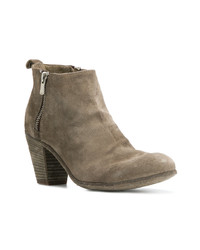 Bottines en cuir marron Officine Creative