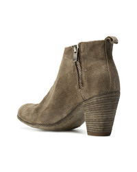 Bottines en cuir marron Officine Creative