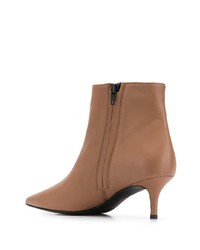 Bottines en cuir marron Marc Ellis