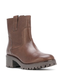 Bottines en cuir marron P.A.R.O.S.H.