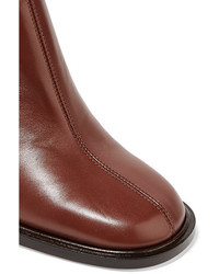 Bottines en cuir marron Tibi