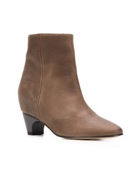 Bottines en cuir marron Marc Ellis