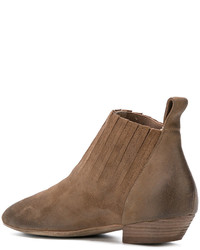 Bottines en cuir marron Marsèll