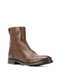 Bottines en cuir marron Alberto Fasciani