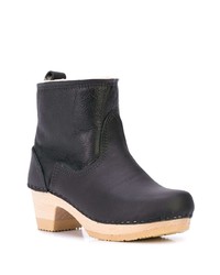 Bottines en cuir noires No.6