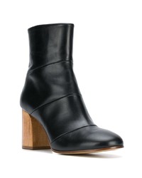 Bottines en cuir noires Christian Wijnants