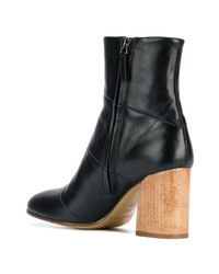 Bottines en cuir noires Christian Wijnants