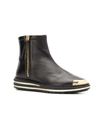 Bottines en cuir noires Giuseppe Zanotti Design