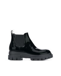 Bottines en cuir noires AGL