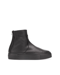 Bottines en cuir noires AGL