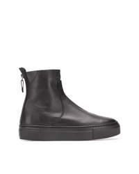 Bottines en cuir noires AGL